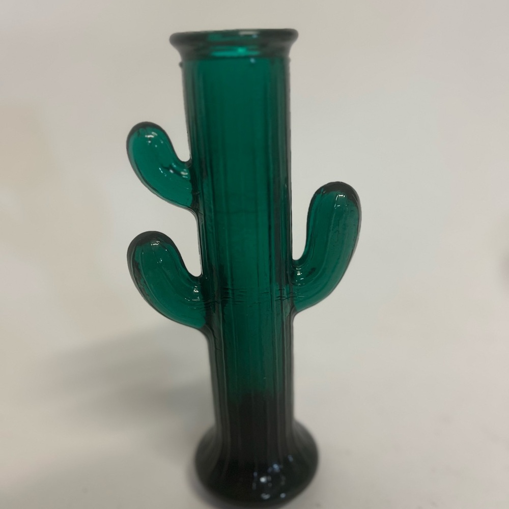 vintage Saguaro Cactus Bud Vase 8in